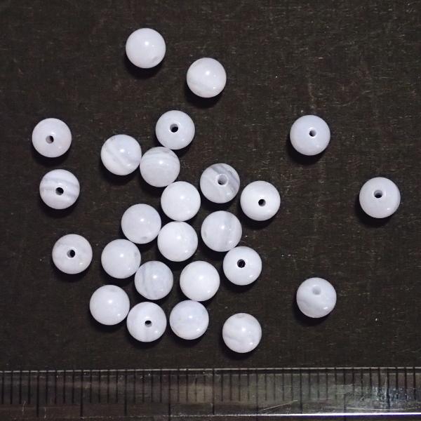 4276-天然石 4mm丸玉 ブルーレースアゲート 25粒 |  | 01