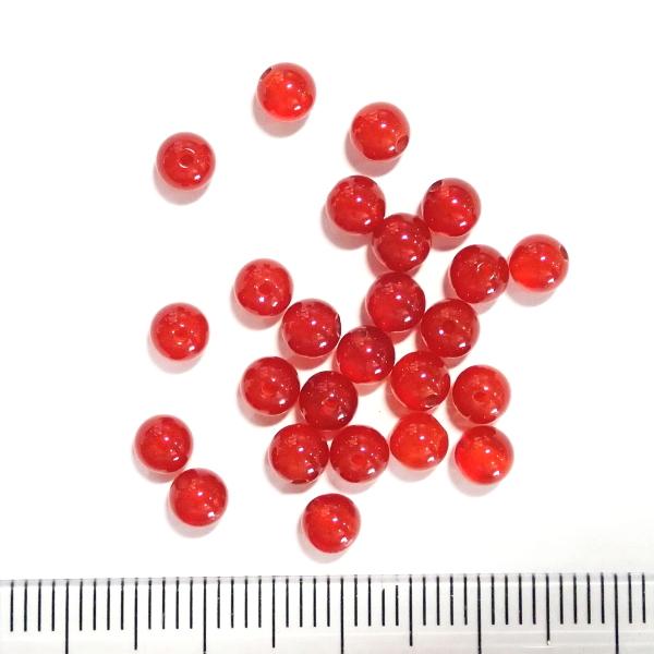 4279-天然石 4mm丸玉 レッドアゲート 25粒 |  | 01