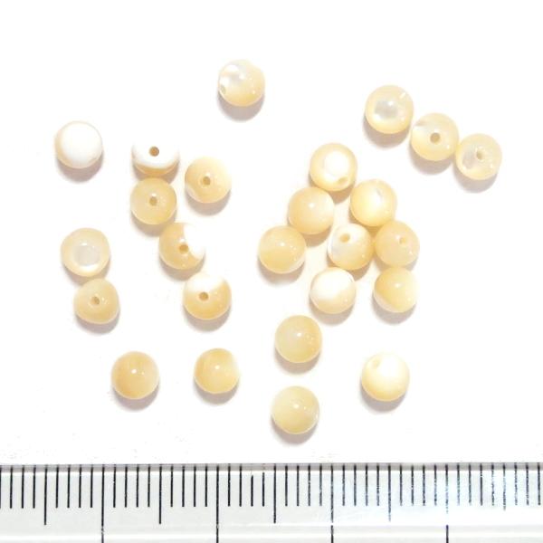 4281-天然石 4mm丸玉 マザーオブパールブラウン 25粒 |  | 01