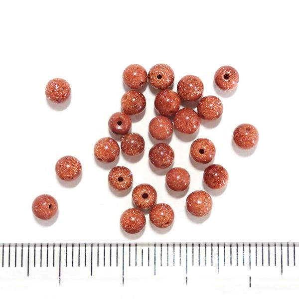 4283-天然石 4mm丸玉 ゴールドストーン 25粒 |  | 01