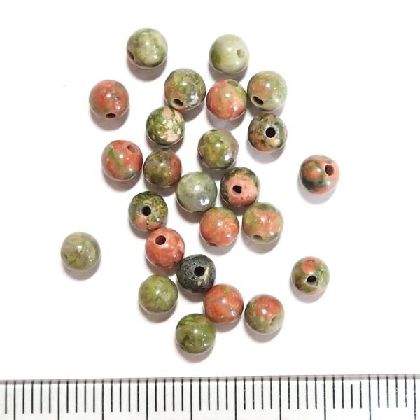 4290-天然石 4mm丸玉 ウナカイト 25粒 |  | 01