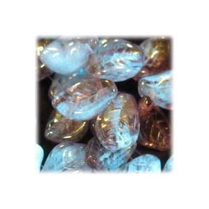 4439-CZLF　チェコ葉っぱビーズ　蓄光ラスタートパーズピンク　14/9mm　10個/１パック |  | 01