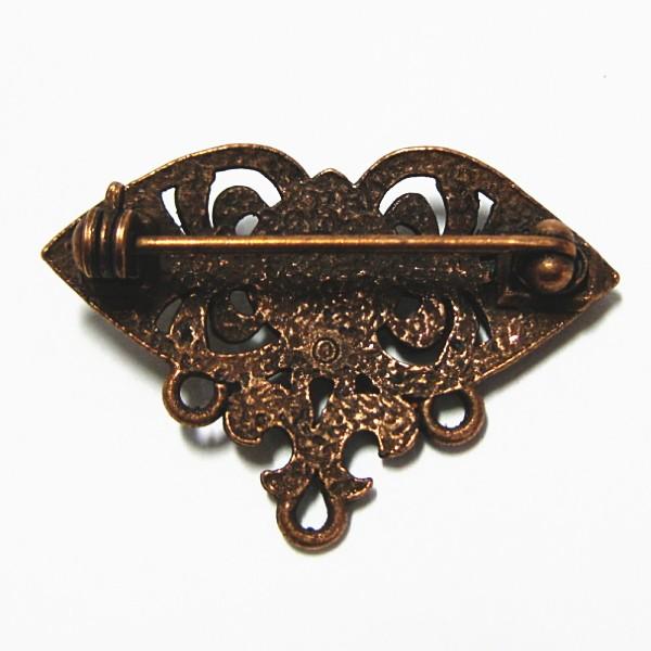 4446-《ブローチ》　ＮＹピューター　銅古美　３３mm　１個 |  | 01