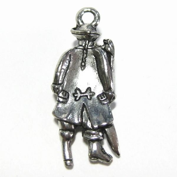 4592-【ＮＹピューター】　海賊　チャーム　銀古美　２１mm　５個/１セット |  | 01