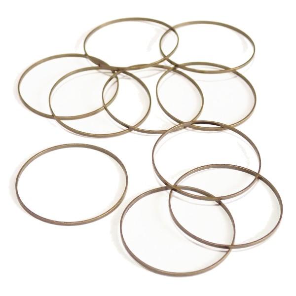 4714-《輪パーツ》　リングパーツ　真鍮古美　２５mm　１０個/１パック | 