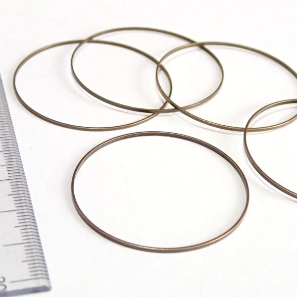 4718-《輪パーツ》　リングパーツ　真鍮古美　４０mm　５個/１パック | 