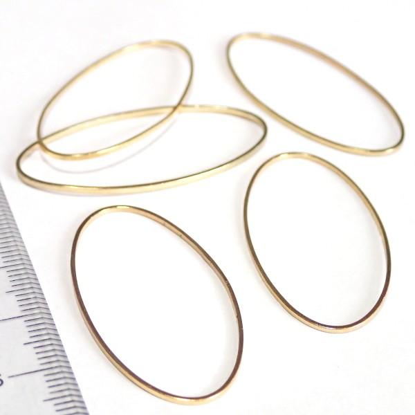 4724-《輪パーツ》　リングパーツ　ゴールド　４０x２０mm　５個/１パック | 