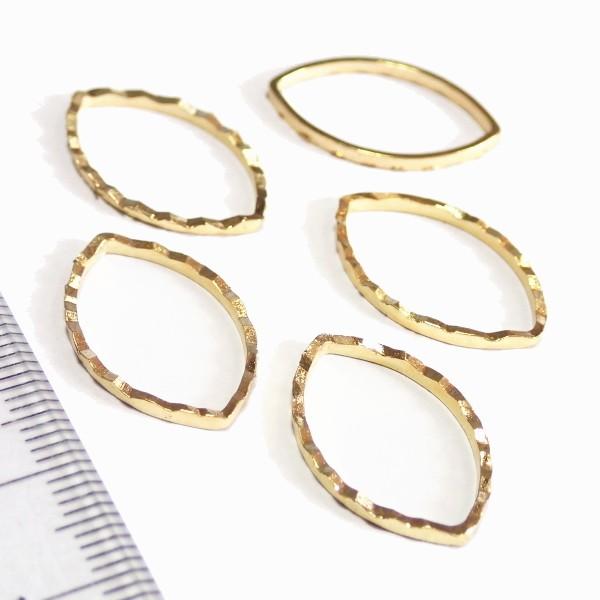 4816-《輪パーツ》　リングパーツ　ゴールド　２０x１３mm　５個/１パック | 