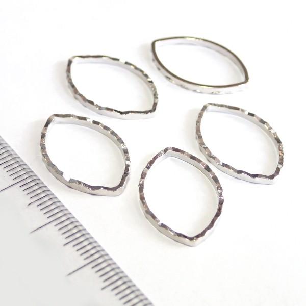 4819-《輪パーツ》　リングパーツ　ロジウム　２０x１３mm　５個/１パック | 