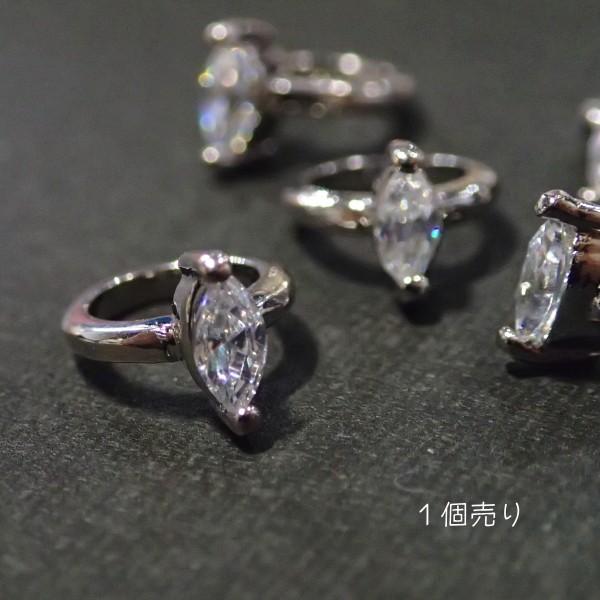 4844-ジルコニア　ドールリング（小）　クリア　マーキス　外径８．５mm　１個 |  | 01