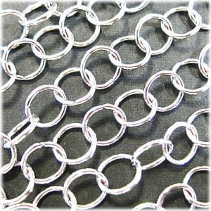 4854-【チェーン】ブラスデザイン　ニッケル　８mm　約５０cm　１本 | 