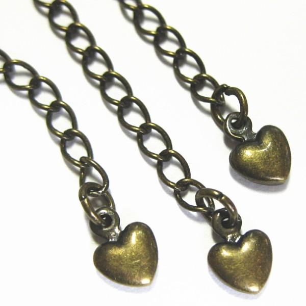 4968-【基本パーツ】　ハートアジャスター　真鍮古美　全長５５mm　５個/１セット | 