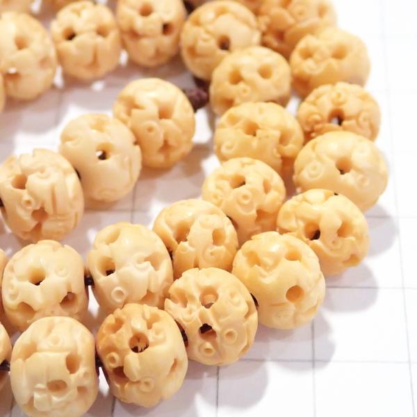 5039-【ウッドビーズ】　約８ｘ１０mm　約３８ｃｍ/１本 |  | 01