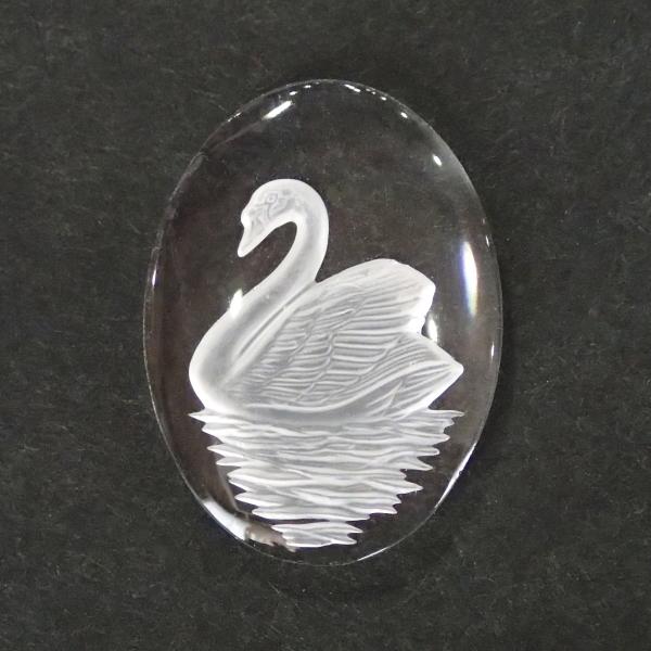 5054-《Vintage・カボション》※半額※　Ｏｔｈｅｒ　白鳥　３０ｘ２２mm　１個 | 