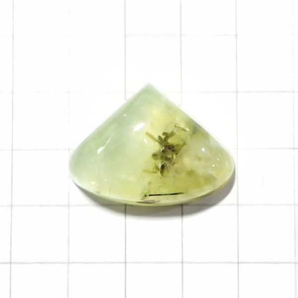 5063-『天然石ルース』　プレナイト（ホール無）　約２１．７ｘ２９ｘ９．９mm（９．４ｇ）　１個 | 
