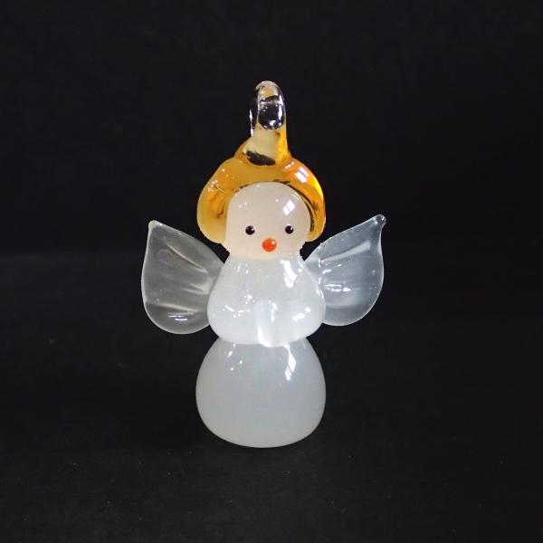 5104-〔ガラス〕　ランプチャーム　天使の祈り（M）　約３０x２０mm　１個 | 