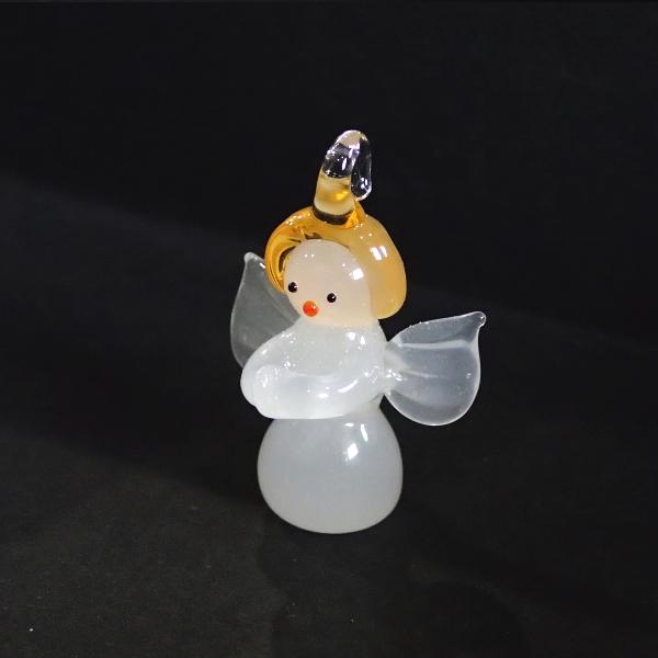 5104-〔ガラス〕　ランプチャーム　天使の祈り（M）　約３０x２０mm　１個 |  | 02