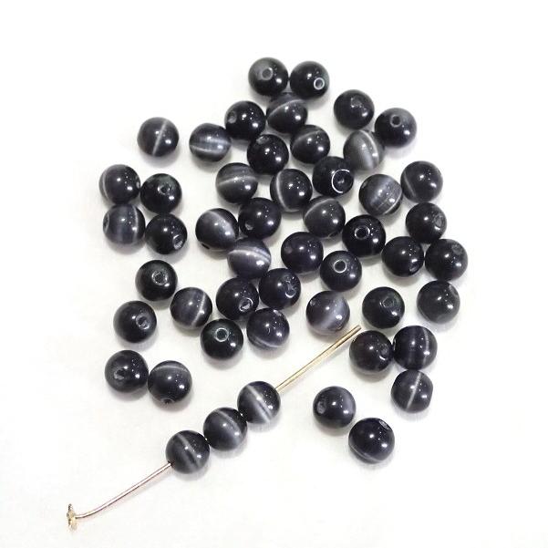 5114-〔キャッツアイ〕　ブラック　４mm　５０個/１パック | 