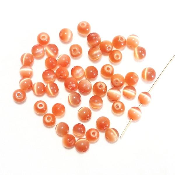 5121-〔キャッツアイ〕　インディアンレッド　４mm　５０個/１パック | 
