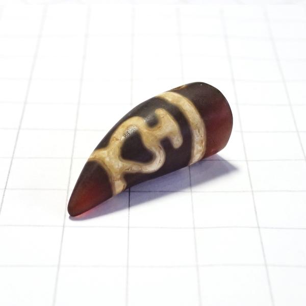 5131-《天然石　天珠》　牙型　宝瓶天珠　約３２ｘ１３ｍｍ　１個 |  | 01