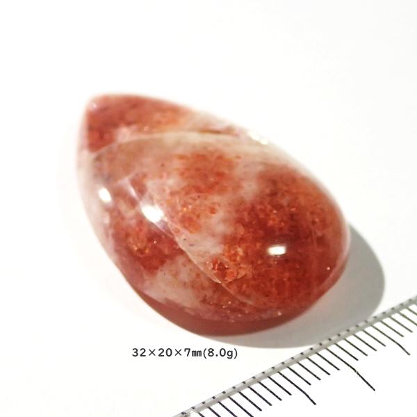 5149-『天然石ルース』　サンストーン（ホール無）　約32ｘ20ｘ7mm（8.0ｇ）　１個 |  | 01