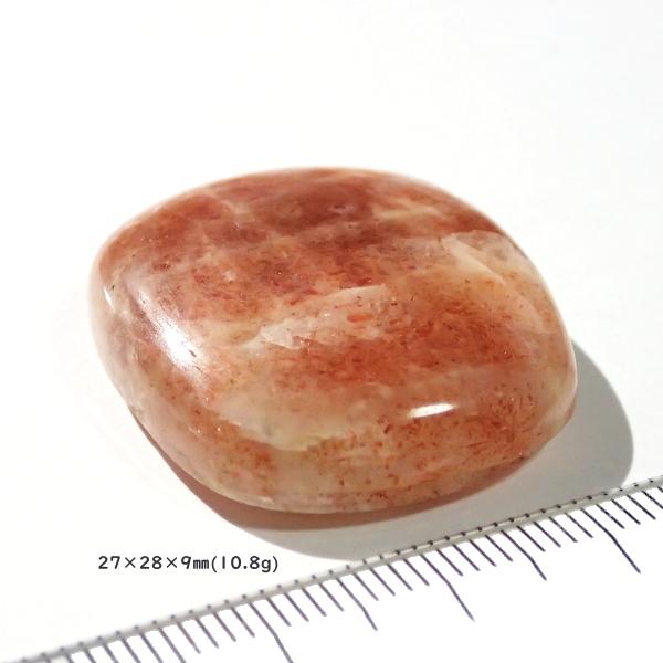 5151-『天然石ルース』　サンストーン（ホール無）　約27ｘ28ｘ9mm（10.8ｇ）　１個 |  | 01