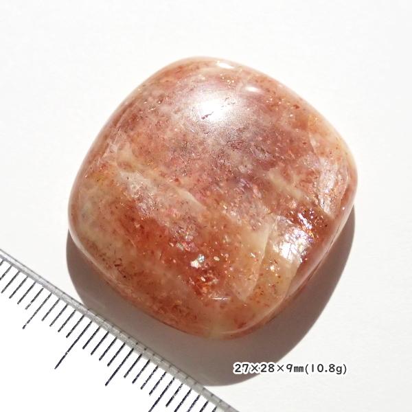 5151-『天然石ルース』　サンストーン（ホール無）　約27ｘ28ｘ9mm（10.8ｇ）　１個 |  | 02