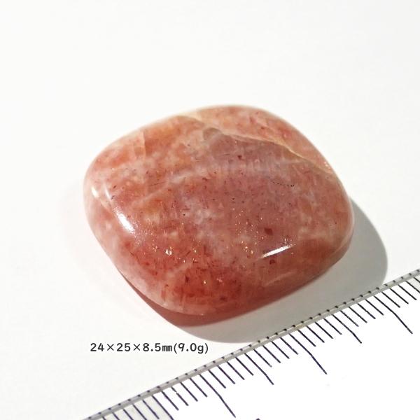 5157-『天然石ルース』　サンストーン（ホール無）　約24ｘ25ｘ8.5mm（9.0ｇ）　１個 |  | 02