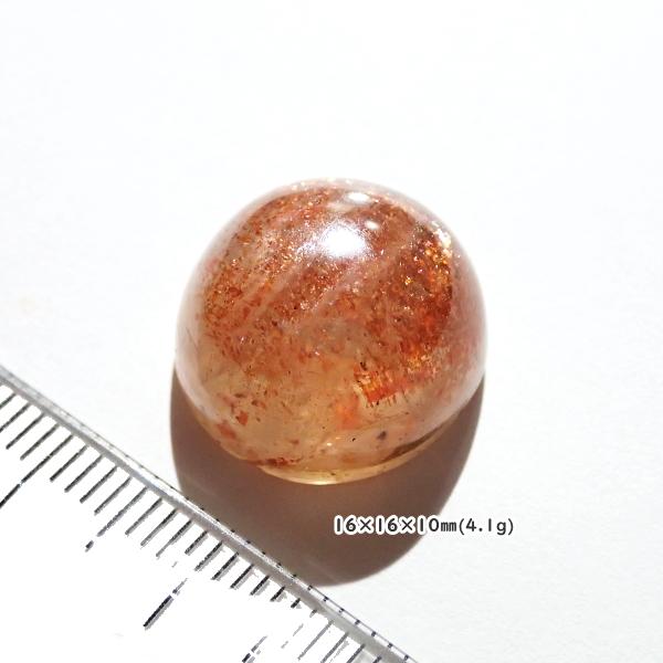 5158-『天然石ルース』　サンストーン（ホール無）　約16ｘ16ｘ10mm（4.1ｇ）　１個 |  | 02