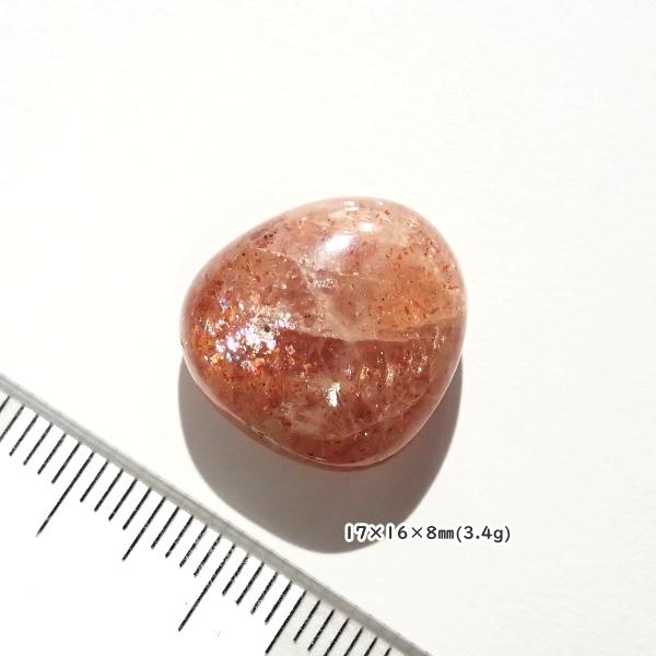5159-『天然石ルース』　サンストーン（ホール無）　約17ｘ16ｘ8mm（3.4ｇ）　１個 |  | 01