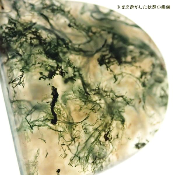 5186-『天然石ルース』　モスアゲート（ホール無）※カット有※　約25ｘ22ｘ7mm（6.6ｇ）　１個 |  | 03
