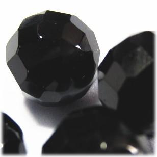 5212-天然石ビーズ 12mmカット丸玉 オニキス 4粒 | 