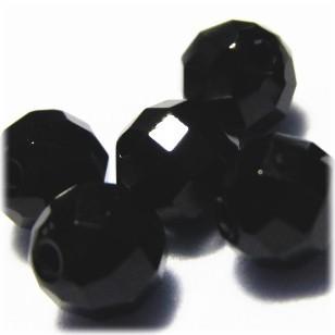 5229-天然石 ビーズ 6mmカット丸玉 オニキス 6粒 | 