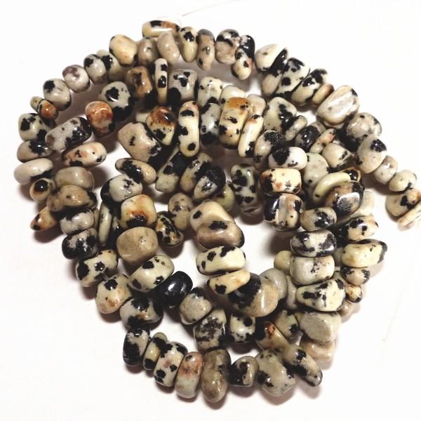 5232-《天然石　ちびころ》　ダルメシアンジャスパー　約３９cm/１本 | 