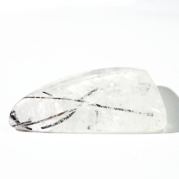 5259-『天然石ルース』　ブラックトルマリン クォーツ（ホール無）　約３０ｘ２３ｘ７ｍｍ（７.８ｇ）　１個 |  | 01