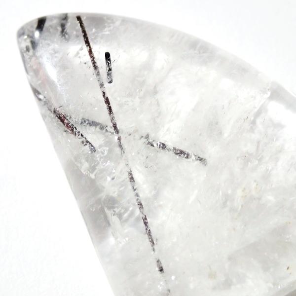 5259-『天然石ルース』　ブラックトルマリン クォーツ（ホール無）　約３０ｘ２３ｘ７ｍｍ（７.８ｇ）　１個 |  | 03