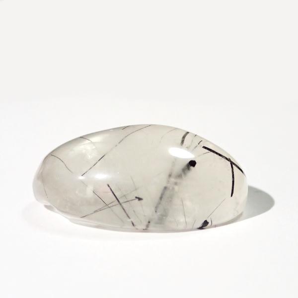 5260-『天然石ルース』　ブラックトルマリン クォーツ（ホール無）　約２５ｘ１９ｘ１０ｍｍ（7.2ｇ）　１個 |  | 02