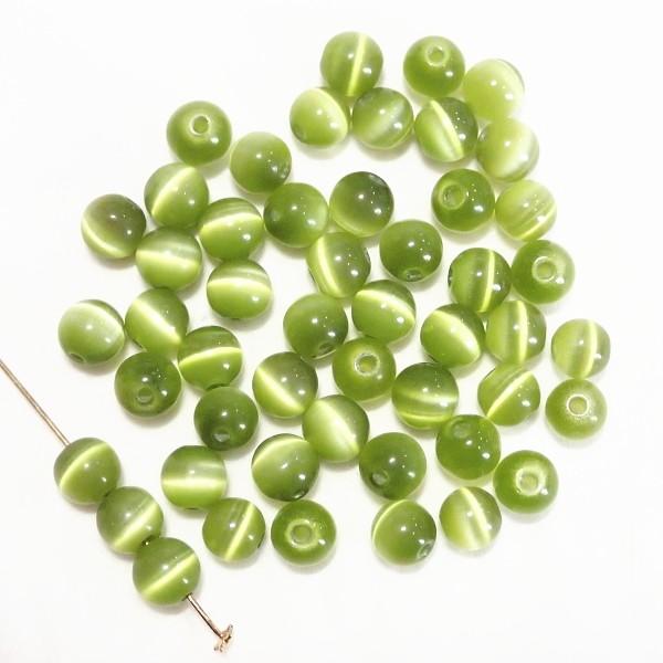 5271-〔キャッツアイ〕　ダークオリーブ　５mm　５０個/１パック | 