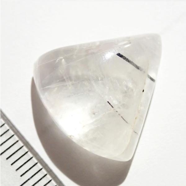 5272-『天然石ルース』　ブラックトルマリン クォーツ（ホール無）　約１９ｘ１９ｘ８ｍｍ（3.4ｇ）　１個 |  | 01