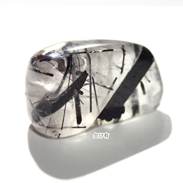 5273-『天然石ルース』　ブラックトルマリン クォーツ（ホール無）　約２０ｘ１１ｘ１１ｍｍ（4.4ｇ）　１個 |  | 01