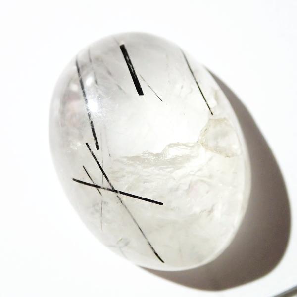 5274-『天然石ルース』　ブラックトルマリン クォーツ（ホール無）　約２３ｘ１７ｘ９ｍｍ（5.6ｇ）　１個 |  | 01