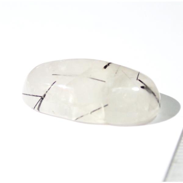 5275-『天然石ルース』　ブラックトルマリン クォーツ（ホール無）　約２６ｘ１５ｘ８ｍｍ（4.8ｇ）　１個 |  | 01