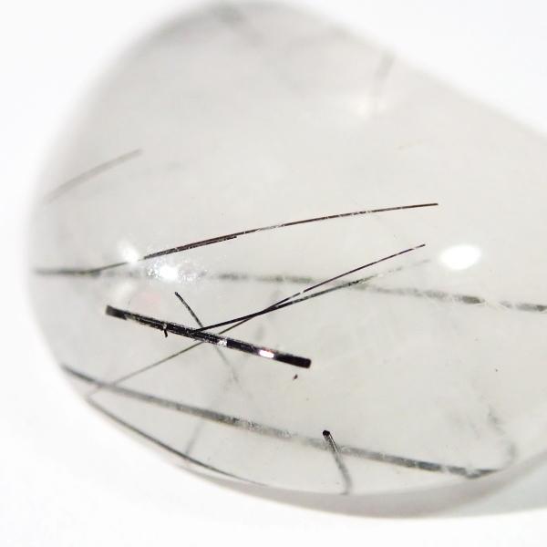 5276-『天然石ルース』　ブラックトルマリン クォーツ（ホール無）　約１８ｘ１４ｘ７ｍｍ（2.9ｇ）　１個 |  | 03