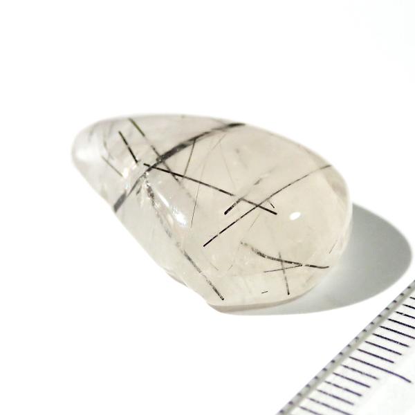 5278-『天然石ルース』　ブラックトルマリン クォーツ（ホール無）　約２３ｘ１６ｘ８ｍｍ（3.8ｇ）　１個 |  | 01