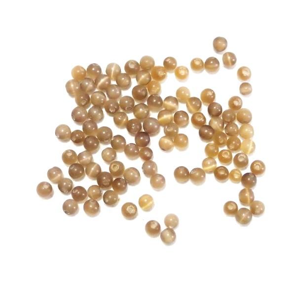 5290-〔キャッツアイ〕　ダークブラウン　２mm　１００個/１パック | 