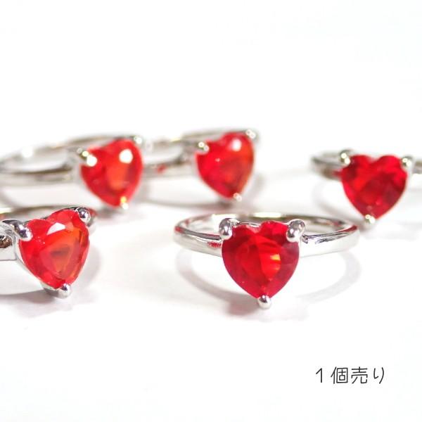 5294-ジルコニア　ドールリング（大）　レッド　ハート　外径１３mm　１個 |  | 01