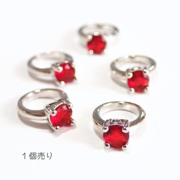 5327-ジルコニア　ドールリング（小）　レッド　ラウンド　外径８．５mm　１個 | 