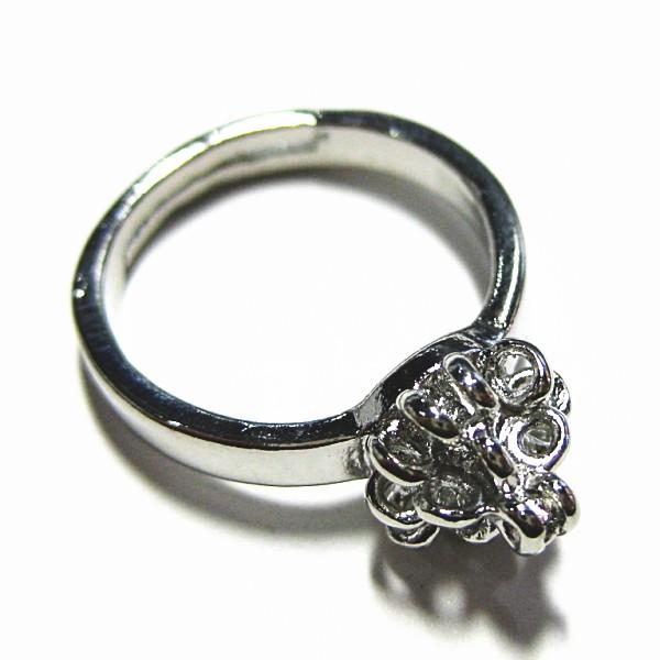 5358-『指輪パーツ』　リング　カッパー製　銀色　１７mm　２個/１セット | 