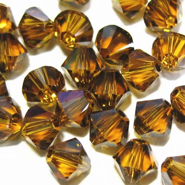 5473-ＳＢ６ＴＯ-Ｓ　スワロフスキー 6mmソロバン　トパーズ・サテン　２５個/１パック | 