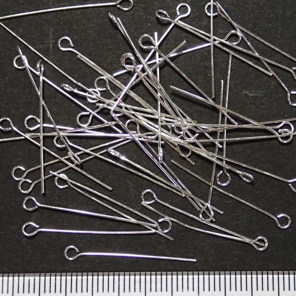 5525-【９ピン 太さ0.5mm】 白銀色　長さ２５ｍｍ　約５０本/１パック | 